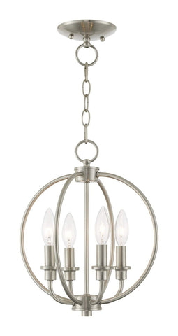 Livex Lighting 4664-04 4 Light Black Chandelier