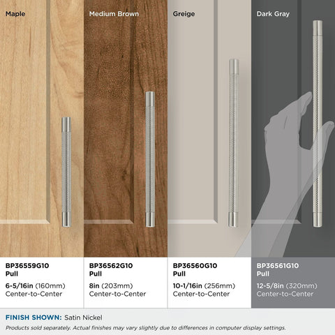 Amerock | Kitchen Cabinet Pull | Satin Nickel | 12-5/8 in (320 mm) Center-to-...