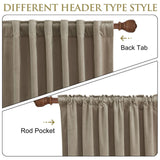 StangH Extra Wide Camel Beige Curtains for Living Room, Super Soft Velvet Roo...