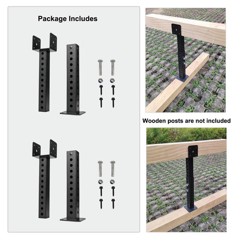 2PCS Roof Riser for Pergola Roof Riser Beam Bracket, Roof Riser 3-1/2" Saddle...