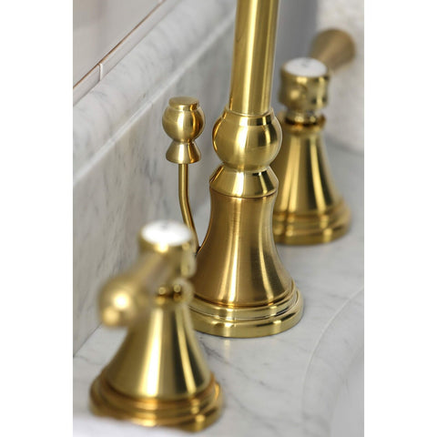 Kingston Brass KS2987BAL Heirloom Widespread Bathroom Faucet, 13.63 x 6.31 x ...