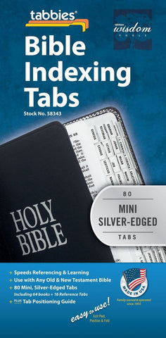 Tabbies 20 Pack with Display Mini Silver-Edged Bible Indexing Tabs, Old & New...