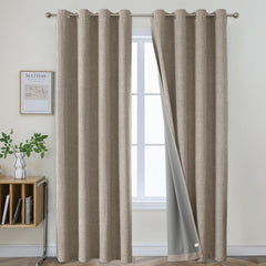 Joydeco Blackout Curtains 120 Inches Long 2 Panels Burg, Room Darkening Curta...