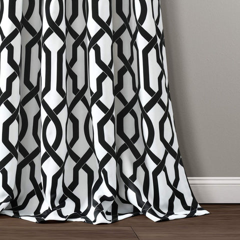Lush Decor Edward Trellis Curtains Light Filtering Window Panel Set for Livin...