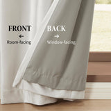 BULBUL 100% Blackout Velvet Curtains for Living Room 2 Panels, Cream Ivory 84...