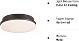 Kute LED Ceiling Fan Light Kit - Dark Bronze 5.51 inch inch,