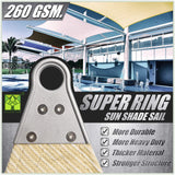 ColourTree Super Ring 22' x 22' x 22' Black Triangle Sun Shade Sail, Commerci...