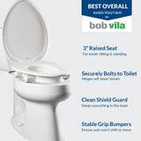 Bemis Assurance 3" Raised Toilet Seat for Seniors, Clean Shield Guard, Secure...