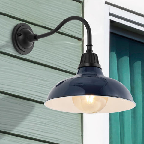 JONATHAN Y JYL7613C Aurora 12.25" 1-Light Farmhouse Industrial Indoor/Outdoor...