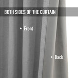 100% Blackout Shield Linen Blackout Curtains for Bedroom, Thermal Insulated C...