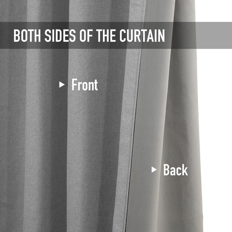 100% Blackout Shield Linen Blackout Curtains for Bedroom, Thermal Insulated C...