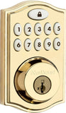 Kwikset 914 Traditional Keypad SmartCode Electronic Lifetime Polished Brass