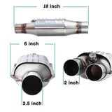 AUTOSAVER88 2.5" Outlet / 2" Inlet Universal Catalytic Converter (EPA Complia...
