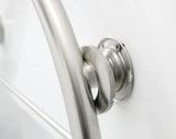 30-inch Designer Curved/Waved Bathroom Shower Grab Bar with Towel Bar, Left-H...