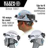 Klein Tools 60155 Portable Cooling Fan for Hard Hats and Safety Helmets, Powe...