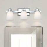 XiNBEi Lighting 3 Light Vanity Light, Modern Chrome Bathroom Wall Lights with...
