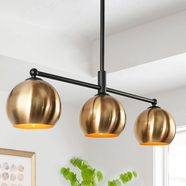 ZEVNI Black Gold Chandelier, Metal Modern Chandeliers for Dining Room, 26.5''...