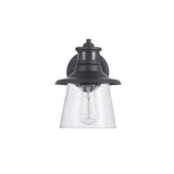 Globe Electric 32982 1-Light Motion Sensor Wall Sconce, Outdoor, Matte Black,...