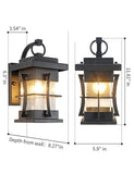 Outdoor Wall Lanterns Small IP65 Waterproof Outdoor Wall Sconce Black Metal w...