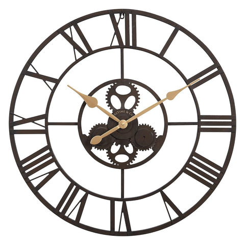 FirsTime & Co. Dark Brown Rutherford Gears Wall Clock for Home Office, School...