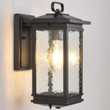 Large Outdoor Wall Lantern, Water Glass Exterior Wall Sconce Light Fixture, M...