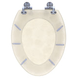 Home+Solutions Deluxe Resin Oyster Shell Decorative Elongated Toilet Seat - C...