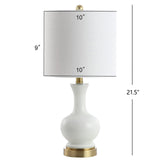 JONATHAN Y JYL4033A-SET2 Set of 2 Table Lamps Cox 22" Glass/Metal LED Table L...