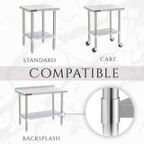 Galvanized Under Shelf for Work Tables - DuraSteel Extra Adjustable Lower She...