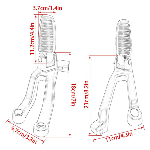Motorcycle Footpegs Rear Passenger Foot Pegs Compatible with Harley Nightster...