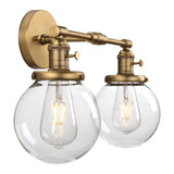 Phansthy Double Sconce Vintage Industrial 2-Light Wall Light with 5.9 Inches ...