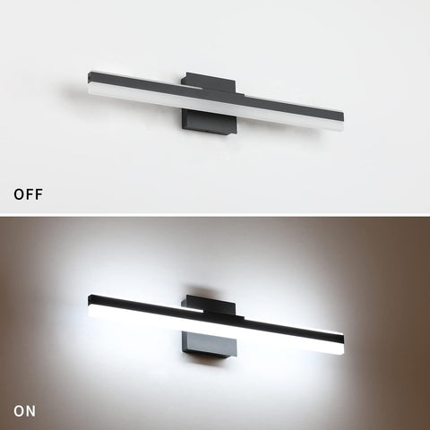 Joossnwell LED Vanity Lights for Bathroom Modern Black Bathroom Lighting Fixt...