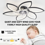 30" Modern Ceiling Fan with Lights Remote Control, Low Profile Ceiling Fan wi...