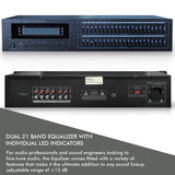 Technical Pro Dual 21 Band Professional Stereo Equalizer with Individual LED ...