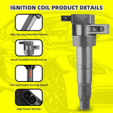 Set of 6 Ignition Coils Pack UF546 27301-3C000 & 6 PCS Iridium Spark Plugs Co...