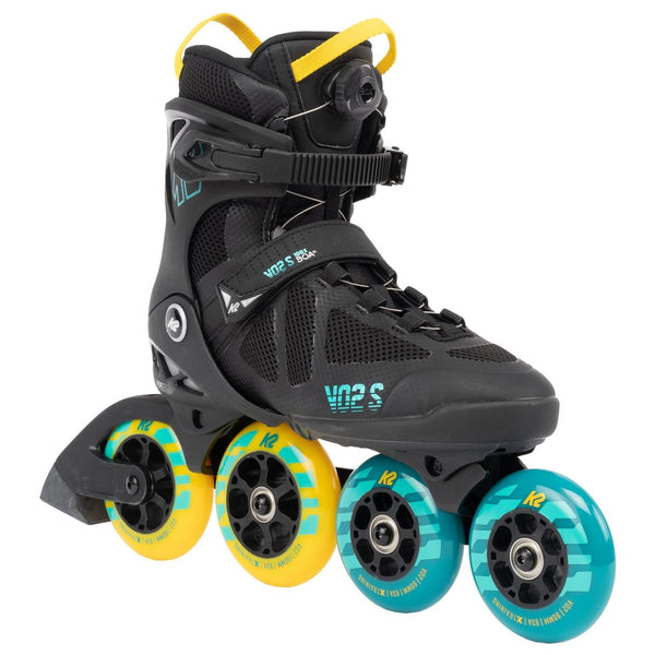 K2 Skate VO2 S 100 X BOA Unisex - Adult Inline Skates - Black - Blue - Yellow...