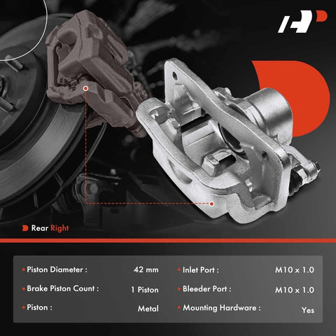 A-Premium Disc Brake Caliper Assembly with Bracket Compatible with Select Hyu...