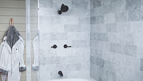 Design House 595686 Oakmont Classic Bath and Shower Trim with Matte Black