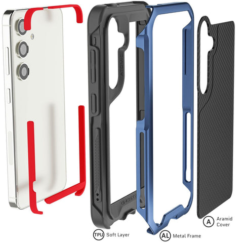 Ghostek Atomic Slim Galaxy S24 Plus Case with Real Aramid Back, Shockproof Mi...