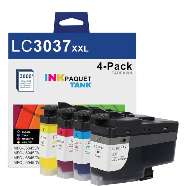 LC3037 XXL Super High-Yield Ink Cartridges Black/Cyan/Magenta/Yellow (4-Pack)...