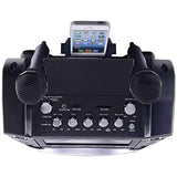 Karaoke USA System - Portable, Black 18.50" x 13.60" x 10.70",