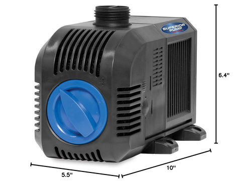 Superior Pump 90082 Large Pond Pump 1200 GPH