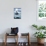 Trends International Lighthouse in the Storm Canvas Wall Poster 22.4L" x 14.7W"