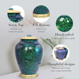 Sparkling Atlantis Cremation Urn for Ashes Adult Male - Personalized Crematio...