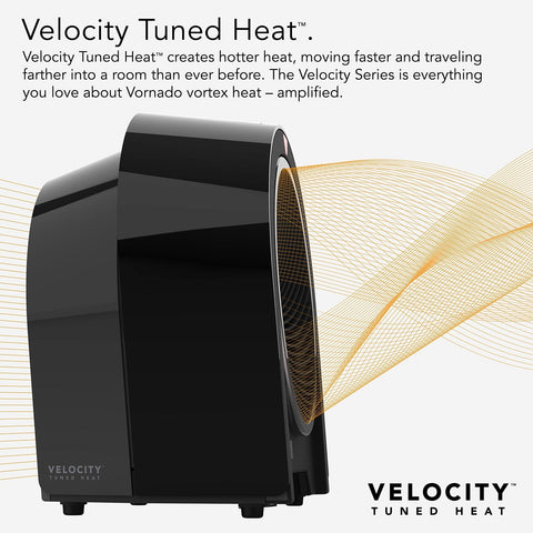 Vornado Velocity 5R Whole Room Space Heater with Remote Control, Black