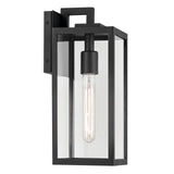 Kichler Branner 1-Light Textured Black Luxe Updated Traditional Outdoor Wall ...