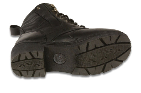 Milwaukee Leather MBL9320 Women's Premium Black Leather Lace-Up Motorycle Rid...