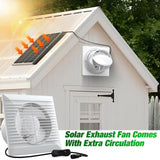 Solar Powered Exhaust Fan Pro, 15 W Solar Panel + 6 Inch High Speed Exhaust F...