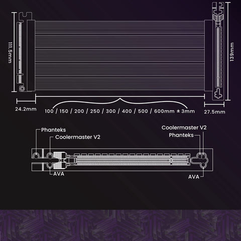 LINKUP &#8211; AVA PCIe 4.0 Gen 4 x16 Riser Cable &#8211; RTX 4090 RX7900 Ready