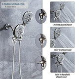 ELLO&ALLO Brushed Nickel Shower Faucet Set with Tub With Tub,