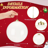 Zubebe 4 Pcs Extra Large Christmas Ball Ornaments 8'' (200 Mm) Giant Oversize...